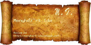 Menyhért Ida névjegykártya